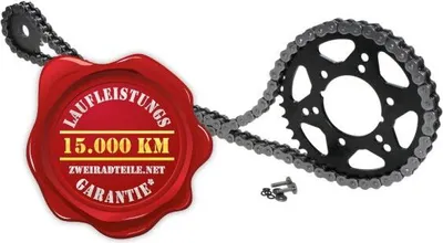 Zdjęcie produktu dla Zestaw łańcucha do motocykla Kawasaki Z750 R (ZR750 NBF), rok produkcji 2011, wzmocniony łańcuch X-Ring, przełożenie 15/43