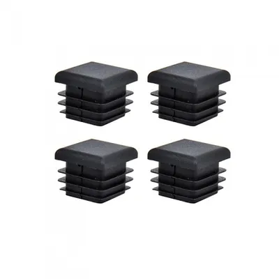 Produktbild von Weftout 25 x 25 mm Kunststoff schwarz 4 Stück