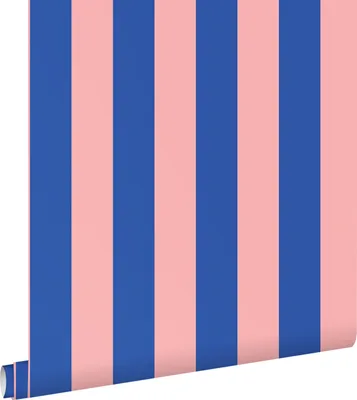 Obrázek produktu pro ESTAhome tapeta pruhy světle růžová a modrá 53 cm x 10,05 m