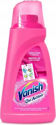 A bottle of Vanish Oxi Action laundry booster.