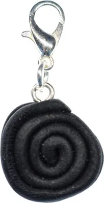 Produktbild von Lakritzschnecke Charm Anhänger Bettelanhänger Miniblings Lakritz Bonbon schwarz