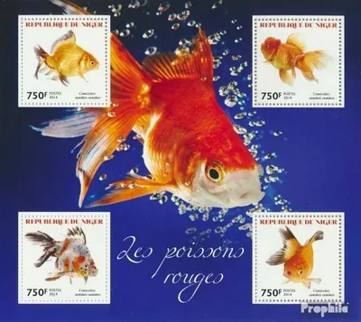 Produktbild von Briefmarken Niger 2014 Mi 2917-2920 Kleinbogen (kompl. Ausg.) postfrisch Goldfische