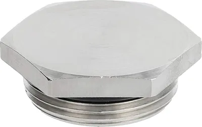 Immagine prodotto di Tappo cieco WISKA M25x1,5 MBS-M25 esagonale con O-ring in ottone (CuZn) nichelato, lunghezza filettatura 6,5 mm - 1 pezzo