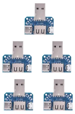 Obrázek produktu pro 5 ks USB adaptérová deska samec USB na samici válečková linka Typec 4P 2,54 mm přenosová deska