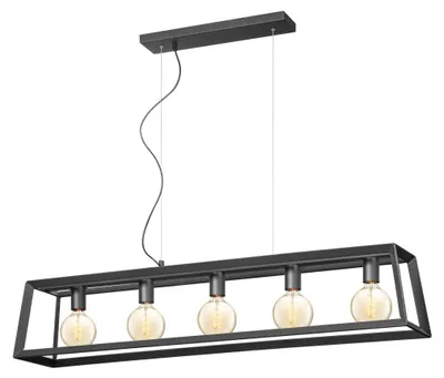 Produktbild von Home Sweet Home Hängeleuchte Ditto 5 Licht - Schwarz - 120x20x124cm