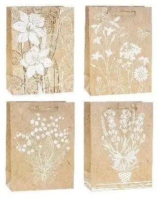 Image de Sac décoratif « Fleurs » 31 x 40 x 12 cm, assortiment ROZETTE