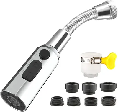 Obrázok produktu pre Predĺženie vodovodnej batérie s hadicou, M22 a M24, otočné, do kuchyne