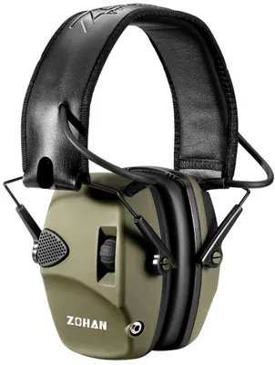 Elektronischer Gehörschutz, NRR 22 dB/SNR 27 dB, für Schießen & Jagd, Armeegrün