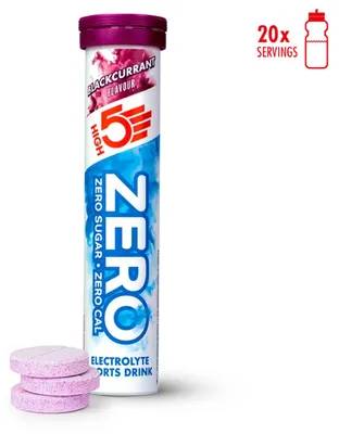 Produktbild von HIGH5 ZERO Schwarze Johannisbeere Elektrolyt Brausetabletten, zuckerfrei, 20 Tabletten