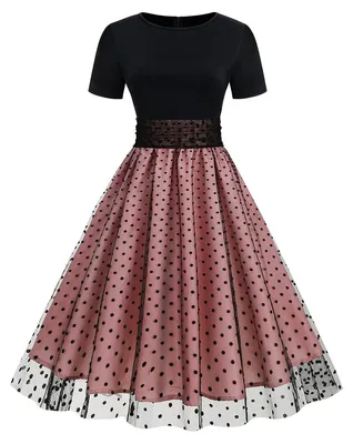 Produktbild von Odizli Rockabilly Kleider Damen 50er Jahre Petticoat Kleid Vintage Elegant Retro