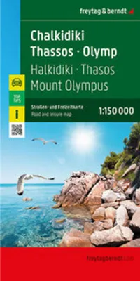 Image de Chalcidique - Thassos - Olympe, Carte routière et de loisirs 1:150.000, freytag & berndt