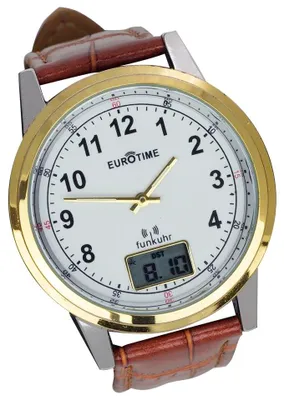 Produktbild von EUROTIME Funkarmbanduhr bicolor