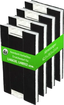 Produktbild von Super Sparset 4 Stück Ersatz-Kohlefilter für Siemens LZ45501 , LZ45500 für LI46630 , LI48932