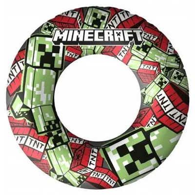 Zdjęcie produktu dla Nadmuchiwany koło do pływania dla dzieci z motywem Minecraft, 75 cm