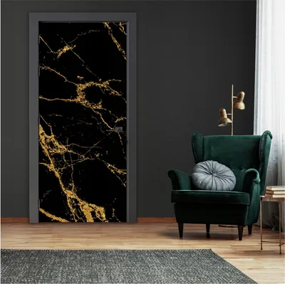 Obrázek produktu pro Samolepicí tapeta na dveře plakát mramor mramorový vzhled - 91x211 cm jednodílná - fototapeta na dveře obývací pokoj kuchyně koupelna samolepka na dveře fólie na dveře odolná proti UV záření připravená k montáži