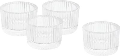 Produktbild von VBS Teelichtgläser Shiny 4er Set Glas 5.3 x 3.5 cm