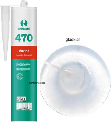 Produktbild von Ramsauer 470 Vitrine glasklar 1K Silikon Dichtstoff 310ml Kartusche