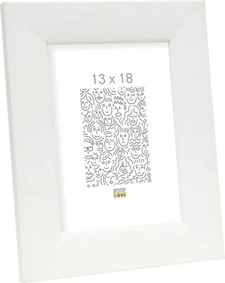 Immagine prodotto di Cornice in legno Deknudt S53G bianca 18x24 cm