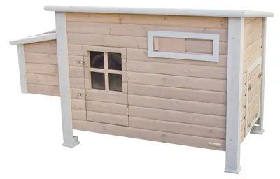 Produktbild von Kerbl Hühnerstall Emma Maße 146x74x85 cm, mit Schiebefenster für Luftzirkulation