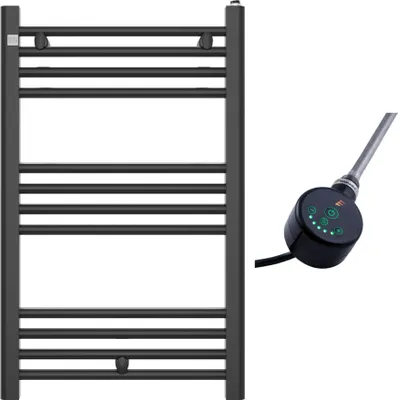 Produktbild von Granitan - Badheizkörper - Handtuchtrockner - 80x50 cm - Schwarz - mit Heizstab - Handtuchwärmer - PUERTO