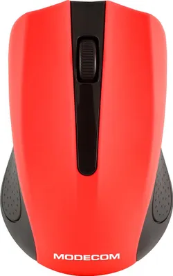 Produktbild von MODECOM MC-WM9 Optische Funkmaus, Schwarz-Rot, 1200 DPI Sensor, USB Nano-Empfänger, kabellos für PC und Laptop