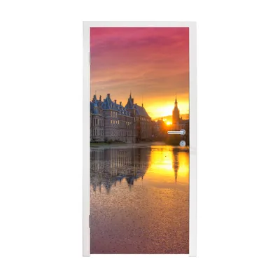Obrázok produktu pre MuchoWow® Tapety na dvere - Samolepiaca fólia na dvere - Binnenhof v Haagu - 215x80x0.1cm - Plagát na dvere - Samolepiaca fólia na dvere