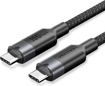 Obrázok produktu pre Kábel Vention USB 3.2 5A 10Gbps 1m BK USB-C na C