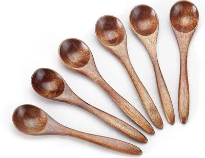 Produktbild von Stück, klein, Holz, Löffel, Holz, Teelöffel, klein, Teelöffel, Servieren, Holz, Utensilien, zum Kochen, klein, Gewürze, Löffel