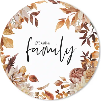 Produktbild von MuchoWow® Mauspad Mousepad Zitate - Sprichwörter - Liebe macht eine Familie 50x50 cm - Mousepads - Maus Mat - Pad - Mausunterlage - Vinyl