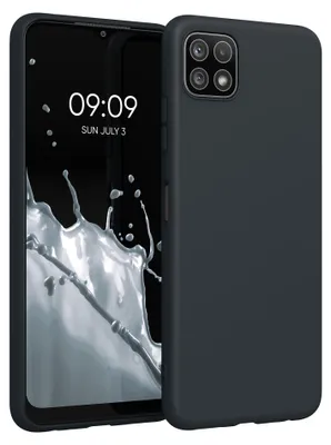 Produktbild von kwmobile Handyhülle für Samsung Galaxy A22 5G Hülle - TPU Case - Kabelloses Laden - Schutzhülle Cover in Heidelbeerblau