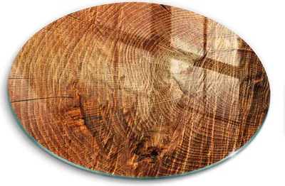 Produktbild von Glasschneideplatte - Herdabdeckplatte - fi40 cm -Schneidebrett - Spritzschutz - Holzbaumglas