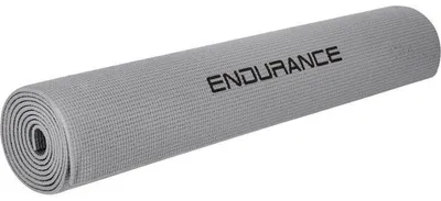 Image de Tapis de Yoga Endurance, 6 mm, 173 x 61 cm, Antidérapant, Gris