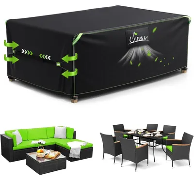 Produktbild von Abdeckung für Gartenmöbel 180x120x74cm Wasserdicht 420D Oxford Gewebe mit Belüftungsöffnungen