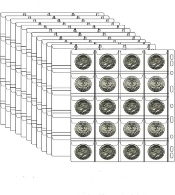 Immagine prodotto di INF Album per la Collezione di Monete con 20 Tasche (4,5x4,5CM)
