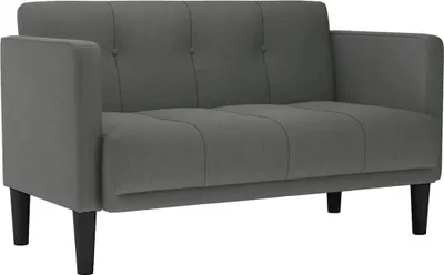 Produktbild von vidaXL Zweisitzer-Sofa Dunkelgrau 111 cm Stoff