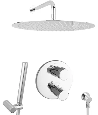 Zdjęcie produktu dla PaulGurkes System prysznicowe z deszczownicą, zestaw podtynkowy 40 cm z termostatem
