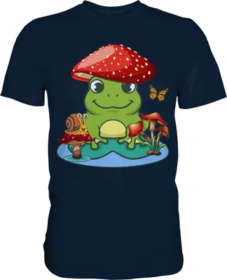 Produktbild von Frosch Schnecke Schmetterling T-Shirt – Navy / M