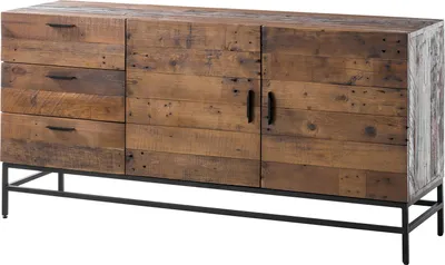 Produktbild von home24 Sideboard mit 2 Türen - Pinie Massiv / Metall