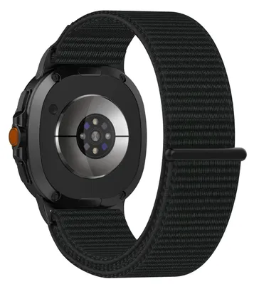 Produktbild von By Qubix Sportloop Nylonarmband - Schwarz - passend für Samsung Galaxy Watch 8 - 40 mm / 44 mm