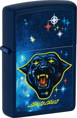 Produktbild von Zippo Sturmfeuerzeug Santa Cruz Panther navy blau matt nachfüllbar Benzinfeuerzeug