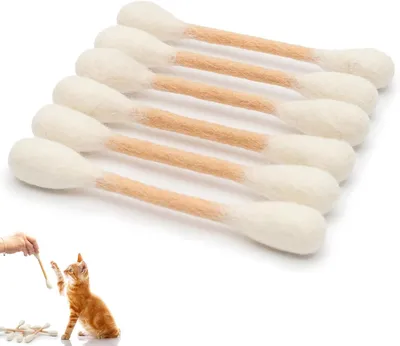 Productafbeelding van Katzenspielgoed sticks 6 stuks, wol en katoen, voor binnenskatten