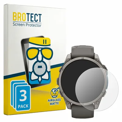 Produktbild von 3x BROTECT Entspiegelungs Schutzglas für Garmin Fenix 9 (47 mm) Schutzfolie Panzer Folie Glas Display Schutz matt