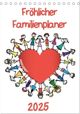 Produktbild von Fröhlicher Familienplaner (Tischkalender 2025 DIN A5 hoch), CALVENDO Monatskalender