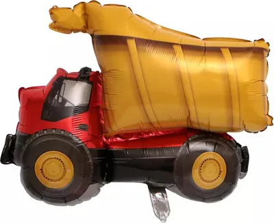 Produktbild von Folienballon Fahrzeug Motiv, Lastwagen Baustellenfahrzeug, ca. 79 x 66 cm