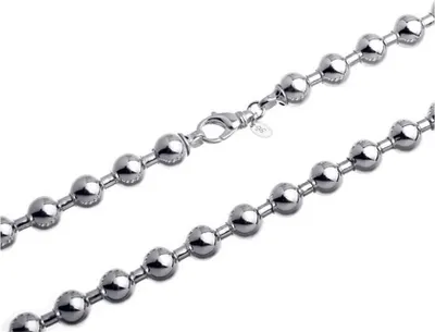 Produktbild von SILBERKETTEN STORE Kugelkette 10mm - echt 925 Silber, Länge wählbar von 50-100cm - 45cm