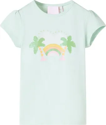 Produktbild von Design Möbel Kinder-T-Shirt Helles Minzgrün 92 - 2024 Neu