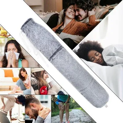 Produktbild von Famanu Warmwasserflasche mit weichem Bezug - 72 cm Thermotherapie und Bettwärmer