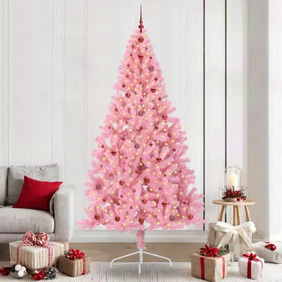 Produktbild von Möbel Künstlicher vorbeleuchteter Weihnachtsbaum Rosa 240 cm PVC - 8187086