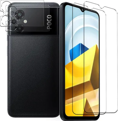 Immagine prodotto di Vetro blindato per Xiaomi Poco M5 pellicola protettiva 2x fotocamera pellicola protettiva in vetro 2x pellicola blindata