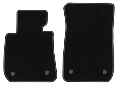 Productafbeelding van Velours voormatten voor BMW 3 E90 2004-2011 (sedan) – 2-delig, zwart, op maat – Wielganizator BASIC